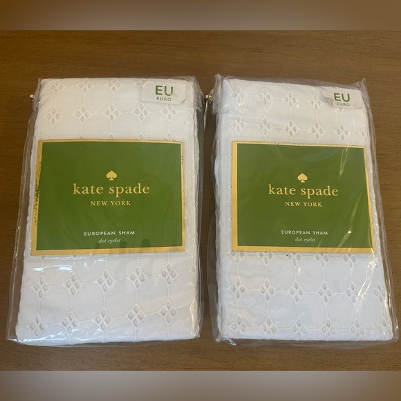kate spade Other - Kate spade dot eyelet euro shams